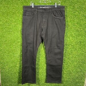 DAVID BITTAN Mens Black‎ Jeans Straight Leg Cotton Blend Size 36x30